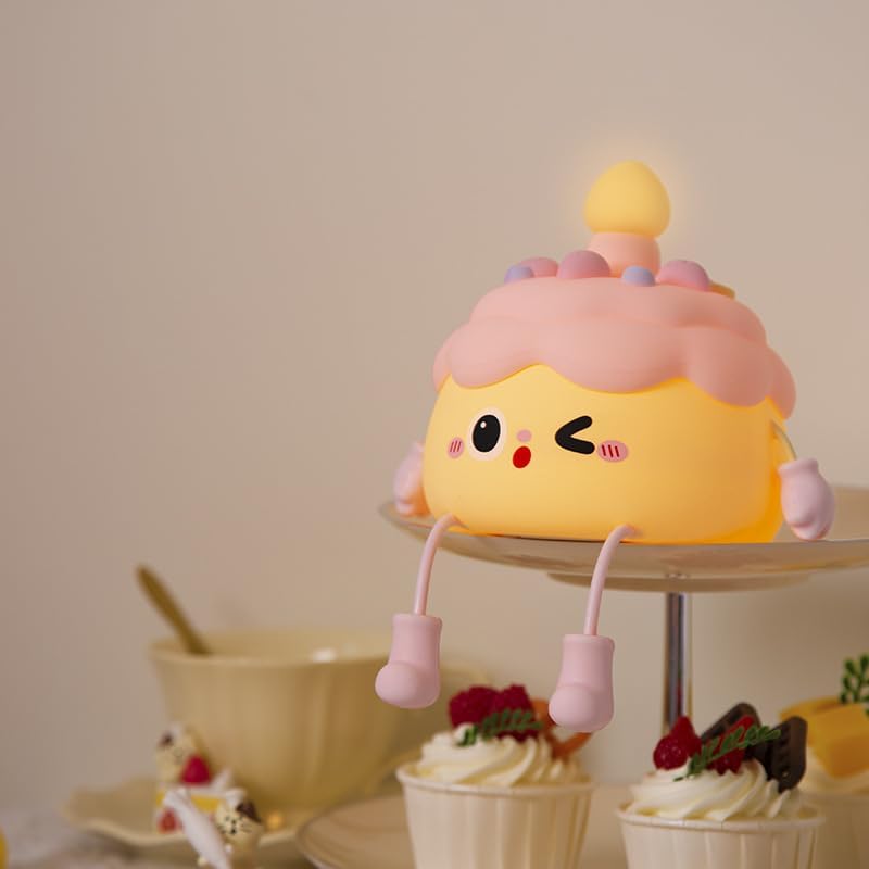 Miniatura 7 de Toast Bread - Lámpara de luz nocturna para niños, divertida luz nocturna, decoración de dormitorio para bebé, silicona suave, regalos de cumpleaños
