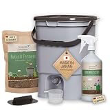 Bokashi Eimer Starterset - Japanisches Design (grau...