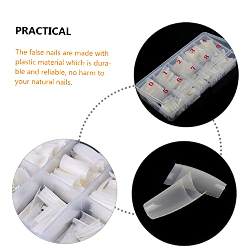 LALAFINA 1500 Unidades De Unhas Postiças Manicure Unhas Postiças Brancas Pontas De Unhas Curtas Pont