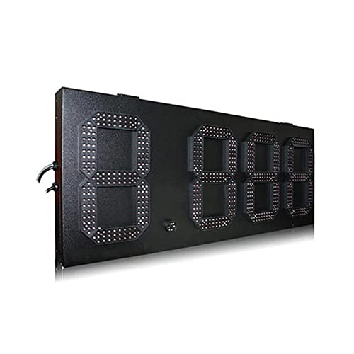 Cronómetro digital LED resistente al agua, caja de hierro para intervalos, formato 888.8, pantalla roja de alta luminosidad, tablero digital para precios de gasolina, reloj-temporizador para gimnasio (12 pulgadas) miniatura 6