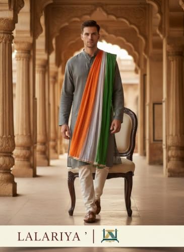 Image of Tricolour Dupatta for men 2mtr Size | Tricolour Dupatta