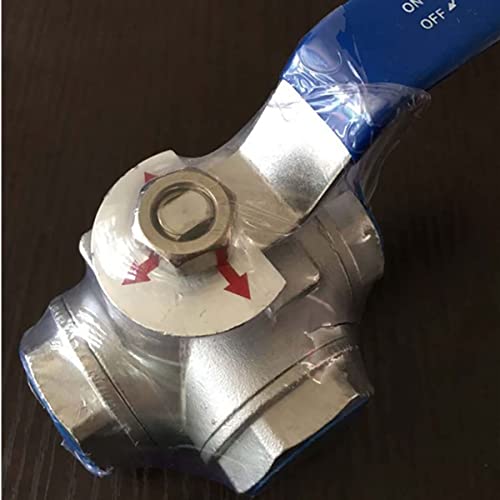 Vanne à bille 1/2 acier inoxydable SS304 T Flow vanne robuste 3 voies DN15 - 6