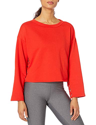 Alo Yoga Women's Cropped Sweatshirt, Cherry Pop, Medium