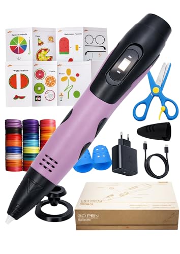 CAELLUMA Bolígrafo 3D para Niños con 12 Colores PLA · Sin Pantallas ni Apps · Ideal para Regalar · Seguro, Fácil de Usar y Creativo · Incluye Accesorios y Manual en Español (Rosa)