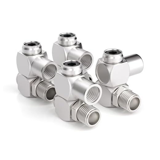 TAILONZ PNEUMATIC 4Pcs 1/4 Inch Air Tool Swivel Fitting 360 Degree Swivel Air Hose Connector Industrial Swivel Portable Air Tool Adapter