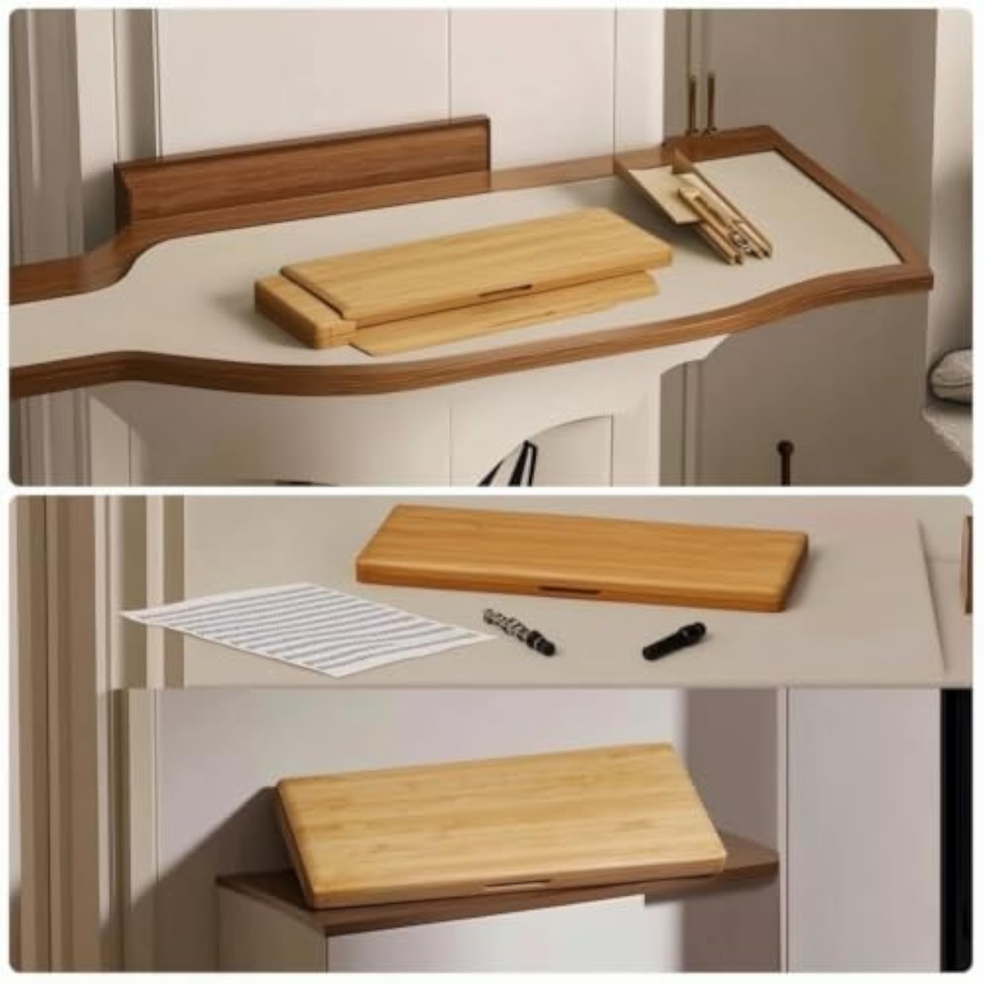 Hinged Oboe Woodwind Accessory Case, Slim Wooden Design