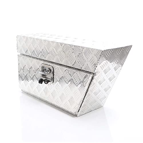 XPOtool Aluminium Drawbar Box Right 75x25x40cm Trailer Box Truck Storage Box up to 60L with 2 Keys
