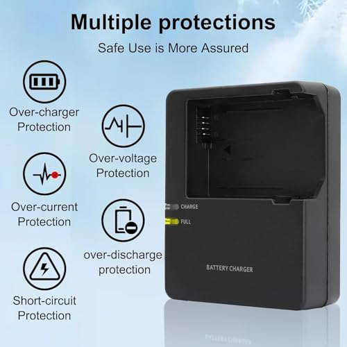 Image of LP-E8 Battery Charger - Compatible for Canon Rebel T3i, T2i, T4i, T5i, EOS 600D, 550D, 650D, 700D, Kiss X5, X4, Kiss X6, LC-E8E