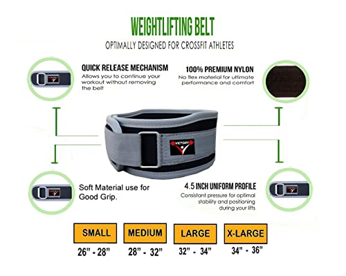 Image of VICTORY Multipurpose Weight Lifting Belt for Back Support Comfortable & Durable for Weightlifting, Gym, Workout Unisex (4 inch wide)