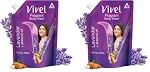 Vivel Fragrant Body Wash, Lavender & Almond Oil Shower Gel, 400 ml Supersaver Refill Pouch, Moisturizing Bodywash, Soft & Smooth Skin, Effective Cleansing, For Women & Men (Pack of 2)