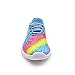 K KIP WOK Girls Glitter Slip On Sneakers Sparkle Fashion Walking Shoes for Kids/Children Breathable Running Sneakers(Blue Multi,Little Kids 3)