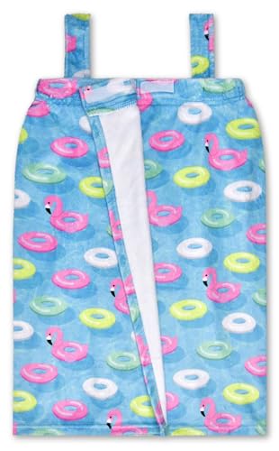 Image of iscream Big Girls' Silky Soft Plush Spa Wrap for Home, Travel, Summer Camp - Twist & Shout Collection