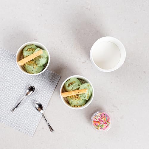Image of Coppetta 8-Ounce Dessert Cups, 50 Disposable Ice Cream Cups - Lids Sold Separately, Sturdy, Black Paper Frozen Yogurt Bowls, For Hot And Cold Foods, Perfect For Gelato Or Mousse - Restaurantware