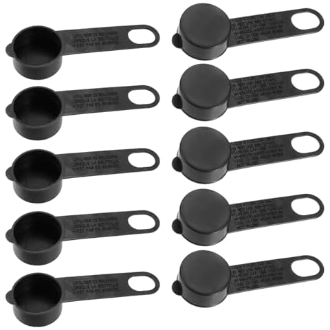 DRELD 10Pcs QCC1 Propane Dust Caps, Propane Tank OPD Filler Valve Dust Cap Strap, Gauge Fitting Thread Protection Sleeve Cap Fit for Propane Tank, Adapter and Gauge Fitting (1.32" Inner Diameter) Cover