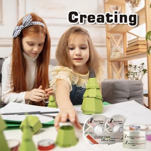 Greyparrot Office Clear Office Refill Tape Rolls + Dispenser(8 Pack),(3/4” X 1000In/Pack). For Craft Jobs, Gift Wrapping, Office Work Clear(Transparent) Glossy Finish, Refillable (8000 Inch/Total) #TOP6