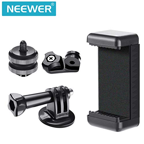 Neewer Phone Holder / Hot Shoe Mount Adapter Kit Compatible With Action Camera Gopro Hero 11 10 9 8 7 6 5, Dji Osmo Action/Action 2, Iphone13 Pro Max, Samsung, Attaching On Dslr Camera Or Ring Light #TOP1