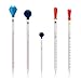 Thick Glass Graduated Dropper Pipettes with Caps Set of 5(1ml 2ml 3ml 5ml 10ml)