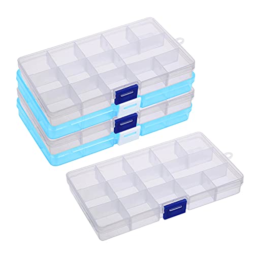 BELIOF 5 Pcs Scatola di Plastica Griglia 15