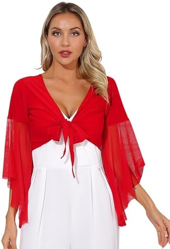 Crop Top Danza Del Ventre Con Maniche Lunghe - Decorato Con Paillettes E Perline Per Costumi E Feste - Foto 9