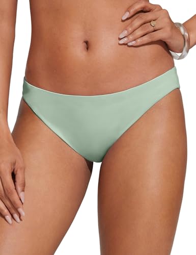 Image of CRZ YOGA Low Waisted Bikini Bottoms | Mid Cut Leg, Medium Bum Coverage, Full Lining, Swim, Bathing Suit Briefs for Women