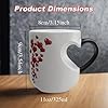xowwyue Heart Coffee Mug, 325 Ml Ceramic Heart-Shaped Color-Changing Coffee Cup, Valentine Themed Tea Cup for Water, Drinks, Home, Kitchen #1