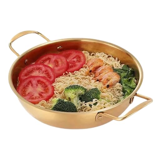 ラーメン鍋 両手鍋 卓上鍋 急速加熱 18cm 韓国のラーメン鍋 ステンレス 味噌だし鍋 ガス火/IH対応 急速加熱 キッチン用品 食器洗い対応 お手入れ簡単 耐久性 軽量 家庭用 業務用 キッチン調理器具