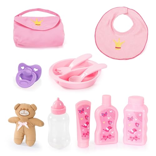 Bayer Design 94694AG 94694AA, Funktionspuppe, Interaktive Puppe Piccolina Magic Eyes, bewegt den Mund, blinzelt und schließt die Augen, sprechend, lila, 46cm