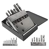 Gyros 18 Piece Metric Tap and Drill Bit Set | High Speed Steel - 118 Degree Split Point Jobber Length HSS Drill Bits - With Protective Metal Storage Case (93-17018)