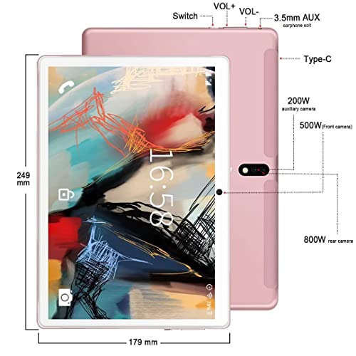 Aoyodkg Android 10.0 Tablet 10 Inch, 4Gb Ram + 64Gb Rom + 128Gb Expand, Quad-Core 1.8Ghz Processor, 13Mp Dual Camera, Otg, 2 In 1 Tablet With 4G Lte & 2.4G Wifi Tablet Pc - Ayo A22 #TOP3