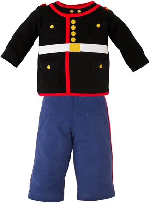 Marine Corps Baby Cozy Dress Blues Style Outfit (9-12ヶ月)、5852