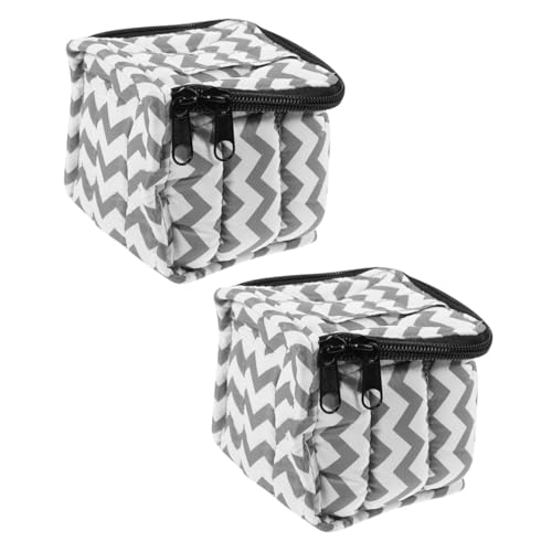 Ipetboom 2Pcs Nail Polish Organizer Bag with Portable Storage for Nail Supplies Durable and Protective Case for Fingernail Polish and Gel Bottles for Travel and Home Use