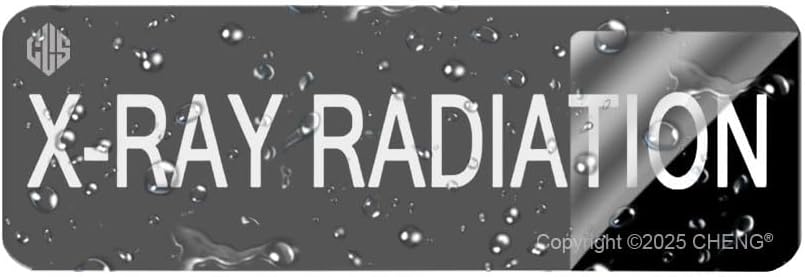 Acrylic Plastic Sign with Adhesive Backing X Ray Radiation Warning Sign for Door Wall Window 9x3 Inch Black and White Safety Caution Sign for Office Hospital Lab Clinic