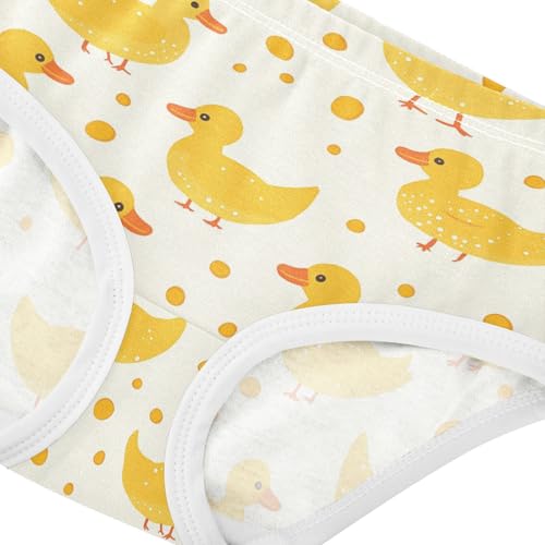 Wusikd Yellow Duck Girls' Underwear Cotton Dots Girls Briefs Soft Toddler Underwear 2T4