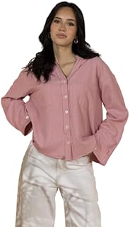 قميص قصير تويست للنساء من بيسيك