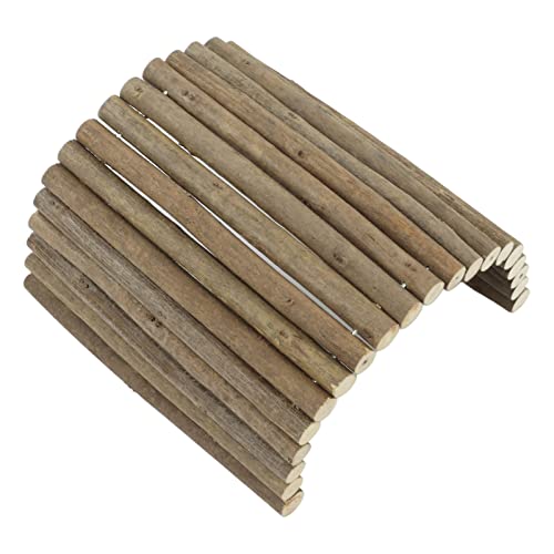 Solinder Holz- Hamstertunnel, Biegsame Brücke für Kleine Tiere, Sicheres Material Fördert Bewegung, für Rennmaus, Meerschweinchen, Chinchilla, Igel, Strauch, 1 Stück (20 * 40CM)