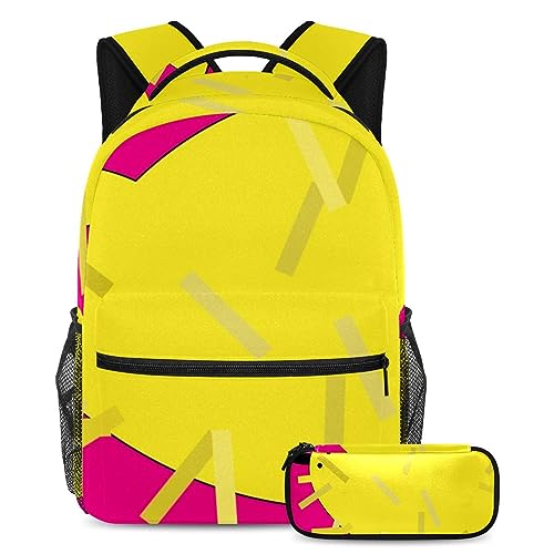 Sac à dos effrayant multicolore pour enfant et ado avec trousse de rangement