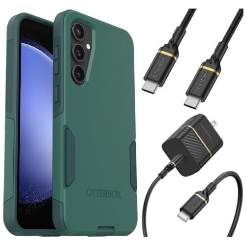 Coque antichoc Galaxy S23 FE verte OtterBox avec chargeur 20W
