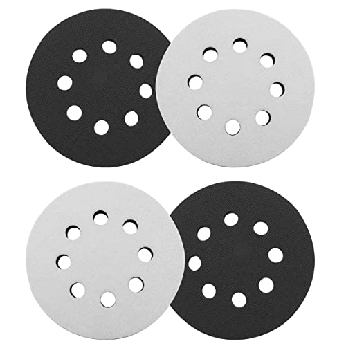 Image of 4 PCS 5Inch 8 Holes Soft Density Interface Pads,Hook and Loop 5 inch Sponge Cushion 8 Holes nterface Buffer Pad Sander Cushion O-011-4pcs