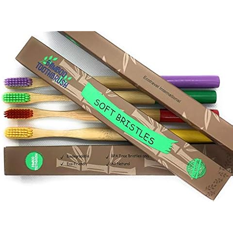 Cepillos de Dientes Bambu - Pack 4 Biodegradable Ecológicos Cover