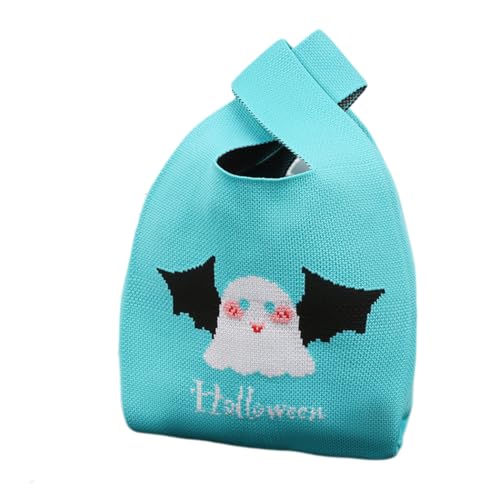 ハロウィン 巾着袋 無地 お洒落 ハロウィン 手提げ かぼちゃ 片手持ち ハンド カバン お菓子入れ バッグ キッズ プレゼント 幼稚園子供 贈り物 男の子 女の子 (ブルー)