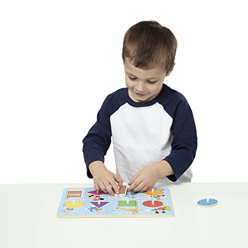 Melissa & Doug Disney Mickey Mouse Clubhouse Shapes And Colors Wooden Peg Puzzle (8 Pcs) #TOP1
