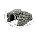 ciciglow Fish Hiding Place Aquarium Turtle Reptile Basking Hide, Reptile Cave Hut for Terrarium Decoration, High Simulation (Small Turtle Cave)