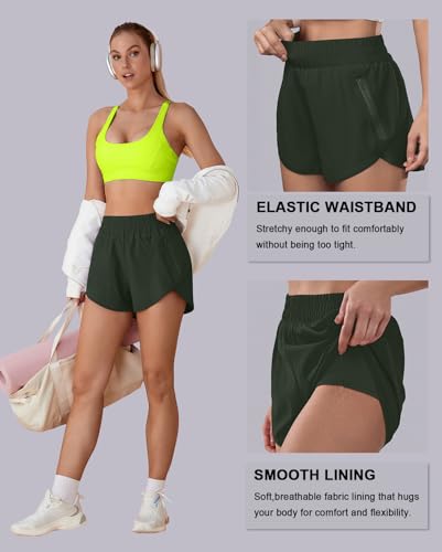 Image of BMJL Women's Athletic Shorts Running Workout Shorts Gym High Waisted Summer Short with Waistband Pocket