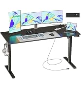 JOISCOPE Height-Adjustable Desk, Memory Height, Standing Desk, with Outlets and USB &amp; Tpye-C and ...