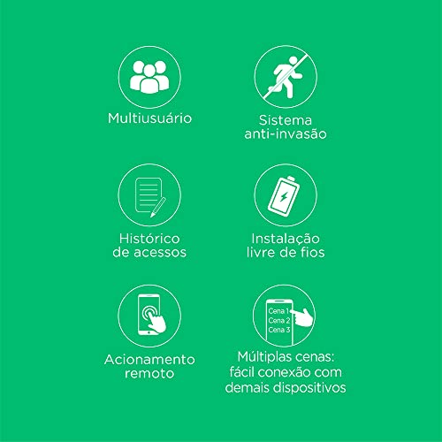 ELG SHFB700 - Fechadura Digital Biométrica Inteligente com 5 Modos de Abertura WI-FI