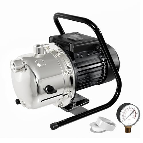 Lanchez JGP11007WUINOX 1.6 Hp Shallow Well Pump Garden Pump, Portable Water Transfer Draining Irrigation Pump For Water Removal, Lawn Fountain Pump cover