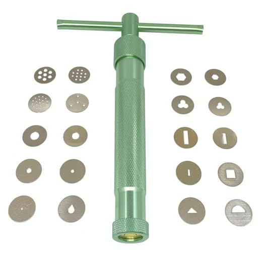 HEVERP Stainless Steel Clay Extruder Sugar Paste Extruder Cake Fondant Decorating Tool Set