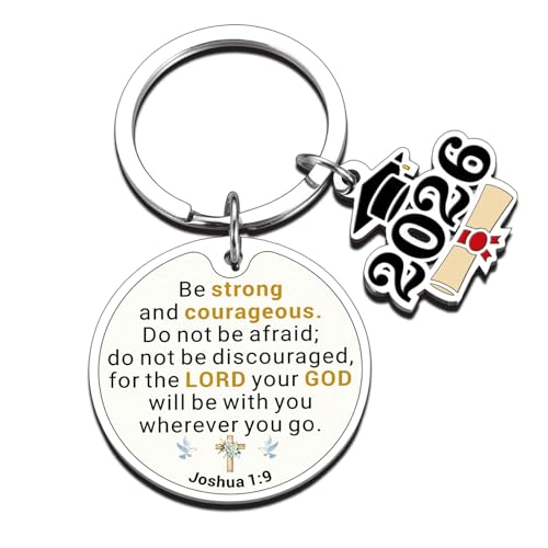 Aeonovs 6th Grade Graduation Gifts for Girls, 2026 Graduation Gift for Him Her, Class of 2026 Christian Keychain Bulk, End of Year Student Gift, Last Day of School for Girls