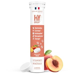 Pastilles Effervescentes Hydratation Pêche Sans Sucre - Granions Hydrop