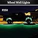 Botepon 8Pcs Led Rock Lights, Strip Lights, Wheel Well Lights, Led Underglow Lights for Trucks, Golf Cart, Jeep Wrangler, RZR, Offroad, F150, F250, Snowmobile (Green)